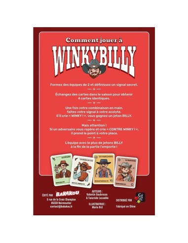 Winky Billy - Jeu de Société - Bakakou - Gigamic