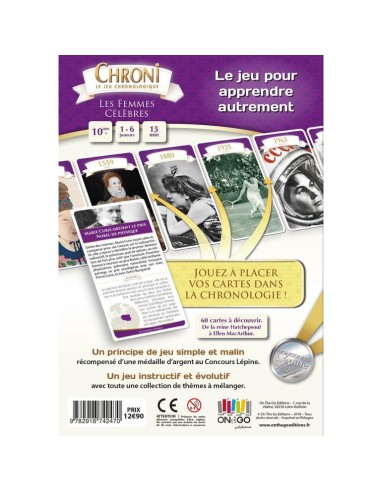 Chroni – Les Femmes Célèbres - Jeu de société - On the Go Edition - On The Go Editions