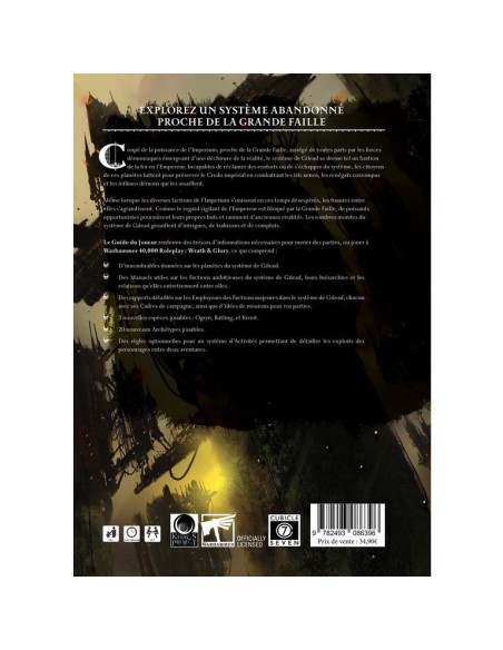 Warhammer 40K: Wrath & Glory - Guide du Joueur - Jeux de rôle - Khaos Project