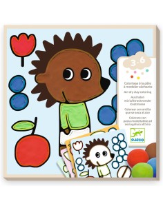 Coloriage à la pâte à modeler séchante - Coquins du jardin - Les petits - Coloriage - Djeco