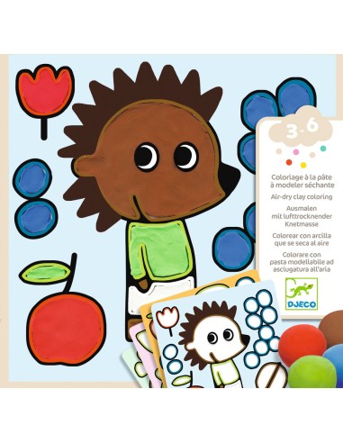 Coloriage à la pâte à modeler séchante - Coquins du jardin - Les petits - Coloriage - Djeco