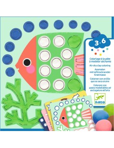 Coloriage à la pâte à modeler séchante - Coquins sous l'eau - Les petits - Coloriage - Djeco 2