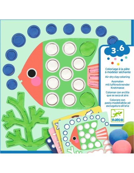 Coloriage à la pâte à modeler séchante - Coquins sous l'eau - Les petits - Coloriage - Djeco