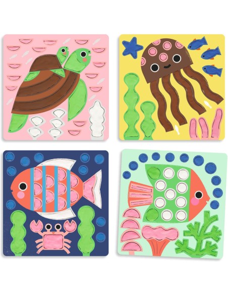 Coloriage à la pâte à modeler séchante - Coquins sous l'eau - Les petits - Coloriage - Djeco