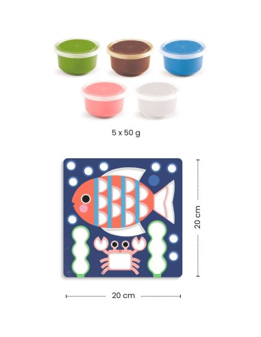 Coloriage à la pâte à modeler séchante - Coquins sous l'eau - Les petits - Coloriage - Djeco