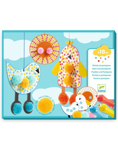 Des Points et des pompons - Dans le ciel - Les petits - Coloriage - Djeco