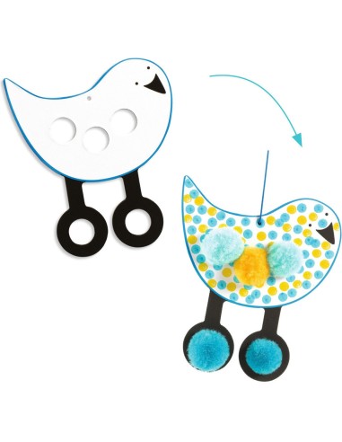 Des Points et des pompons - Dans le ciel - Les petits - Coloriage - Djeco