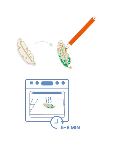 Plume et lotus - Do it yourself - Plastique magique - Djeco