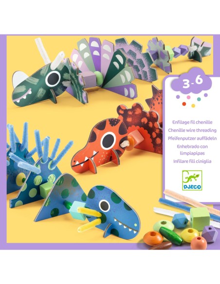 Coffret Enfilage Enfilage - Terribles dinos - Djeco