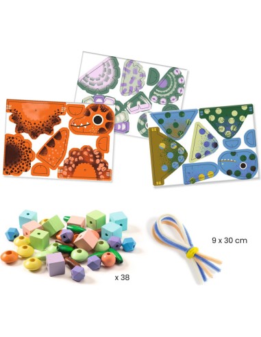 Coffret Enfilage Enfilage - Terribles dinos - Djeco