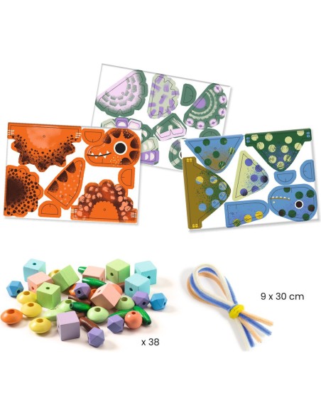 Coffret Enfilage Enfilage - Terribles dinos - Djeco