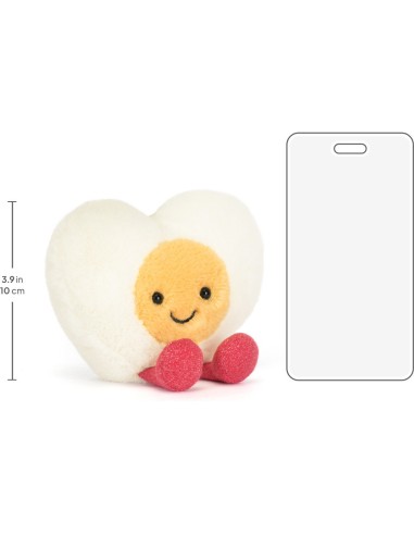 Jellycat Peluche Oeuf coeur Amuseables Heart Boiled Egg
