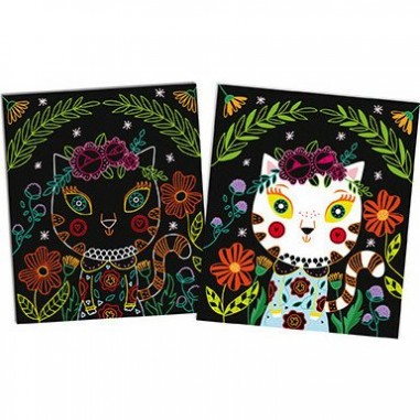 Cartes à gratter "Scratch Art Chats"