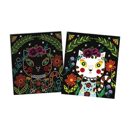 Cartes à gratter "Scratch Art Chats"