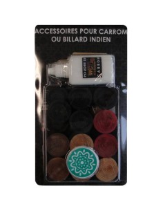 Set Complet Pions Carrom Mango - Jeux classiques - Carrom Art