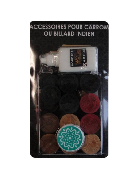 Set Complet Pions Carrom Mango - Jeux classiques - Carrom Art