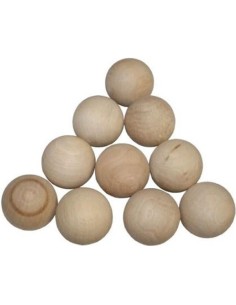 15 boules bois naturel - Billard Japonais - Carrom Art