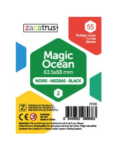 Protège-cartes Zacatrus Magic Ocean - Standard: 63,5 mm x 88mm - Noir - Zacatrus - Accessoires - Gigamic