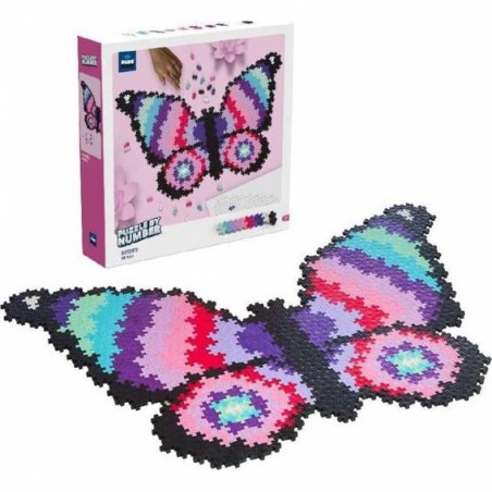 Puzzle par numéros papillon 800 pièces - Plus Plus