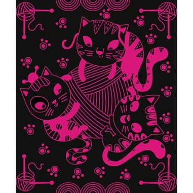 Cartes à gratter "Scratch Art Chats"