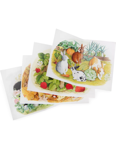 4 mini puzzles des animaux - Moulin Roty