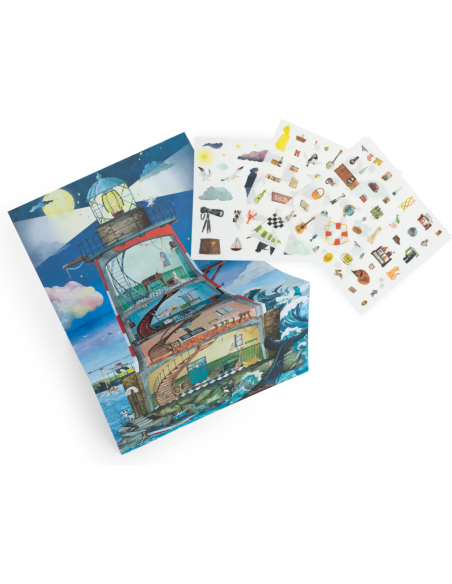 Grand phare avec décalcomanies - Moulin Roty