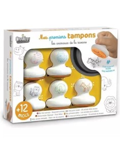 Mes premiers tampons Animaux de la savane - CréaLign' - Créa Lign’