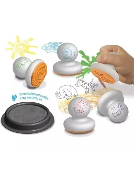 Mes premiers tampons Animaux de la savane - CréaLign' - Créa Lign’