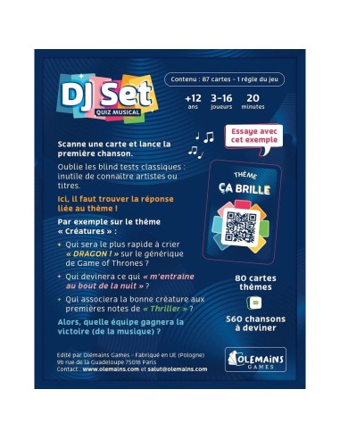 Dj Set - Jeu de Société - Quiz Musical - Jeu d'Ambiance - Olemains Games
