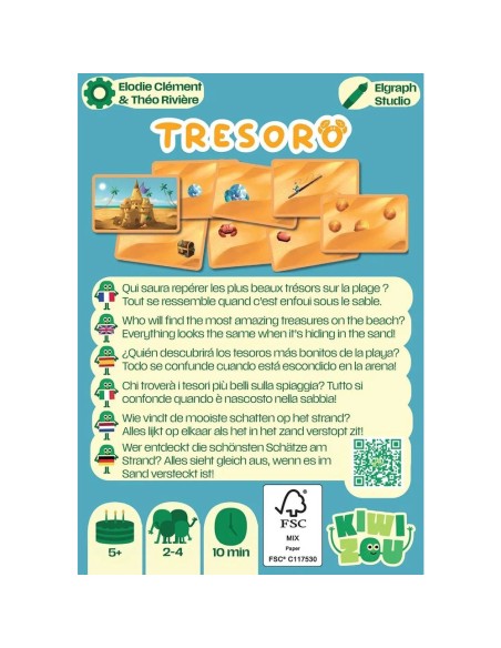 Tresoro - Jeu de Société - Jeu de Cartes - Dès 5 Ans - Kiwizou