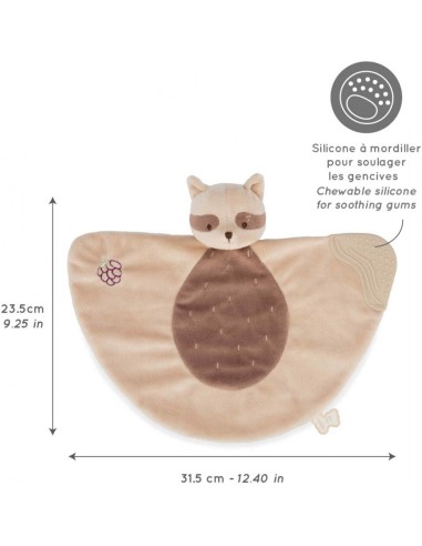 Doudou de dentition Raton laveur Grignoti - Cadeau de naissance - Kaloo