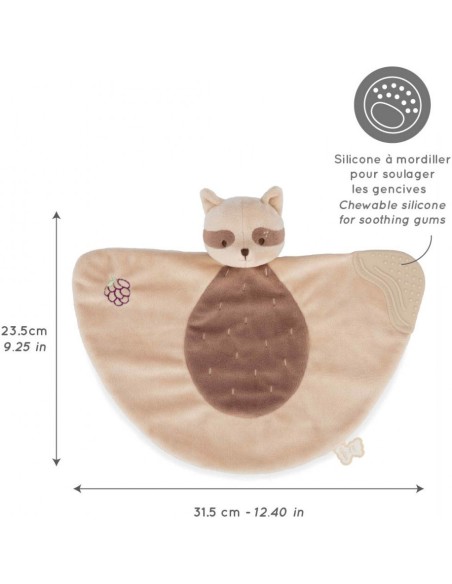 Doudou de dentition Raton laveur Grignoti - Cadeau de naissance - Kaloo