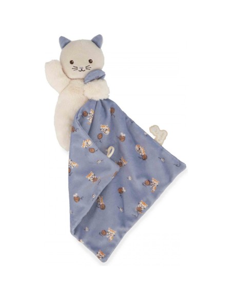 Doudou chat lilas Carré Douceur - Cadeau de naissance - Kaloo