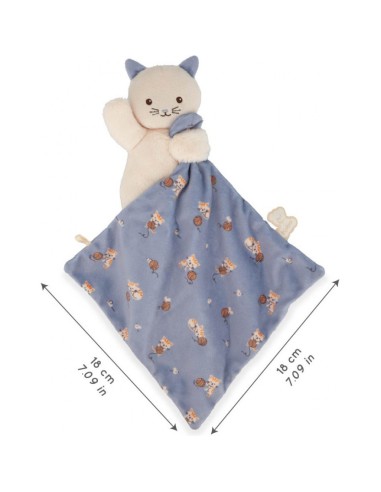 Doudou chat lilas Carré Douceur - Cadeau de naissance - Kaloo
