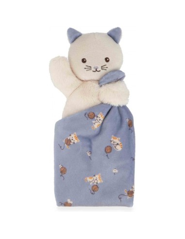 Doudou chat lilas Carré Douceur - Cadeau de naissance - Kaloo