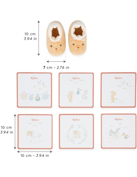 Coffret chaussons et cartes de naissance - Dès la naissance - Kaloo