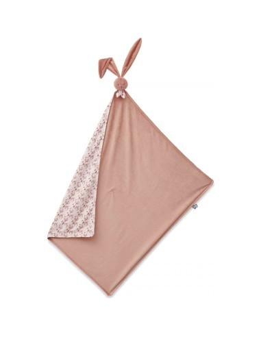 Couverture doudou lapin, en micro-velours recyclé - Terracotta - Kaloo