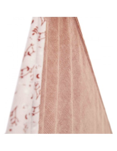 Couverture doudou lapin, en micro-velours recyclé - Terracotta - Kaloo