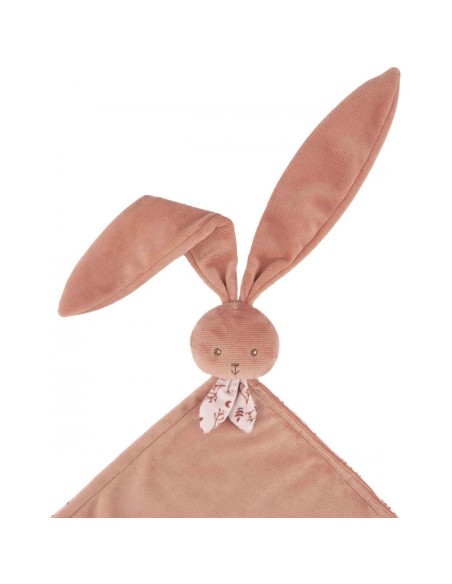 Couverture doudou lapin, en micro-velours recyclé - Terracotta - Kaloo
