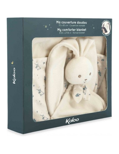 Ma couverture doudou crème - Cadeau de naissance - Kaloo
