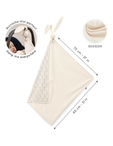 Ma couverture doudou crème - Cadeau de naissance - Kaloo