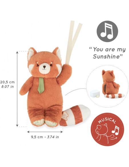 Peluche musicale panda roux - Pour bébé dès la naissance - Kaloo