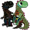 Cartes à gratter "Scratch Art Dinosaures Silhouettes" - Janod