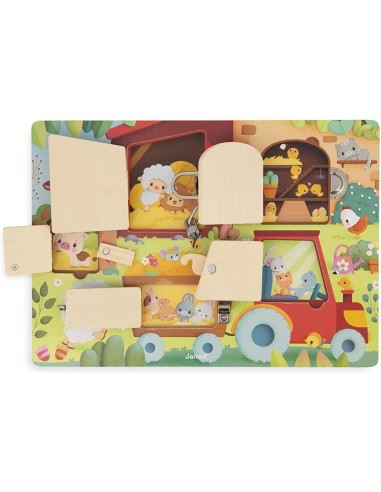Planche à Verrous La Ferme : Jeux éducatifs - Janod