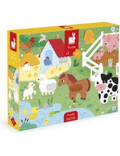 Puzzle tactile Ferme - Puzzle enfant - Janod