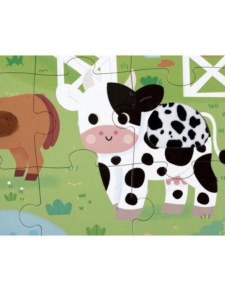 Puzzle tactile Ferme - Puzzle enfant - Janod