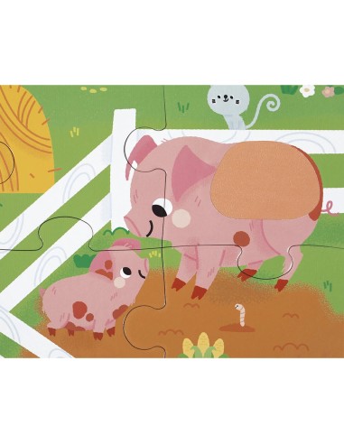 Puzzle tactile Ferme - Puzzle enfant - Janod