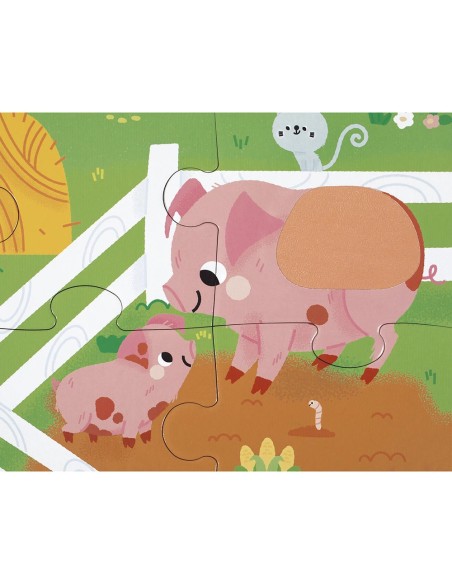 Puzzle tactile Ferme - Puzzle enfant - Janod