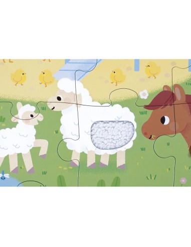 Puzzle tactile Ferme - Puzzle enfant - Janod