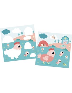 Coffret Créatif Feutre Magique La Ferme - 18 mois : Peinture par numéro & coloriage - Janod 2